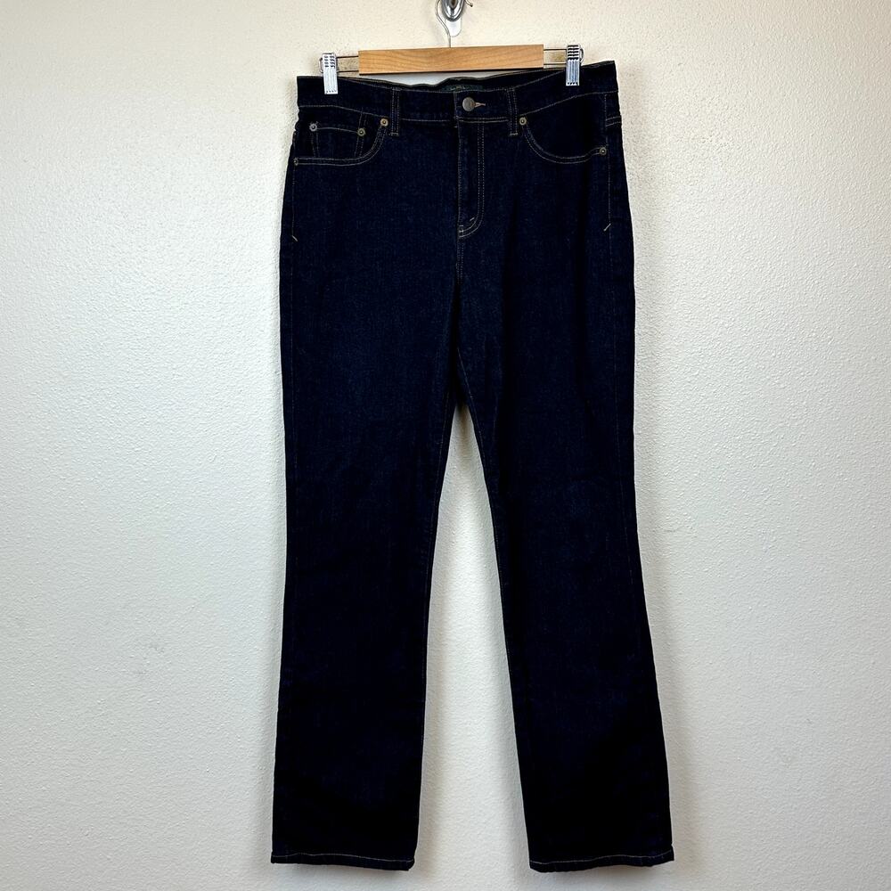 LRL Lauren Ralph Lauren Womens Jeans Size 8 Classic Straight Stretch Denim Dark